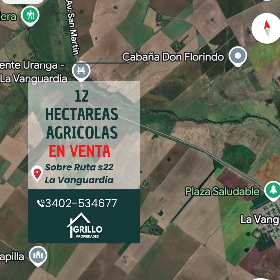 CAMPO AGRICOLA 12 HECTAREAS SOBRE RUTA